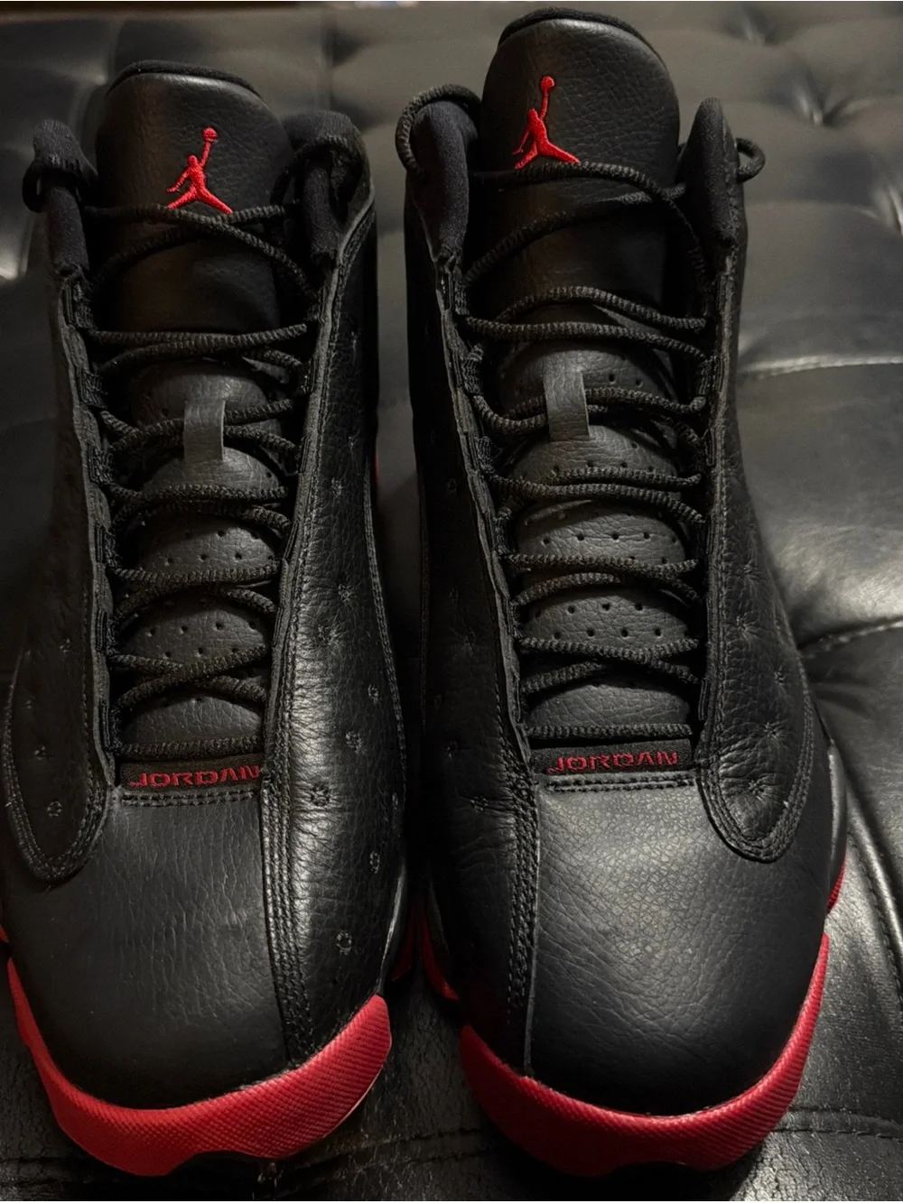 Mens Air Jordan 13 Dirty Bred Black Red sneaker